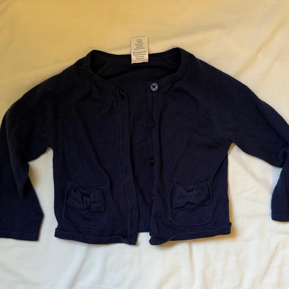 Gymboree Dark Blue Button-Up Cardigan 2t